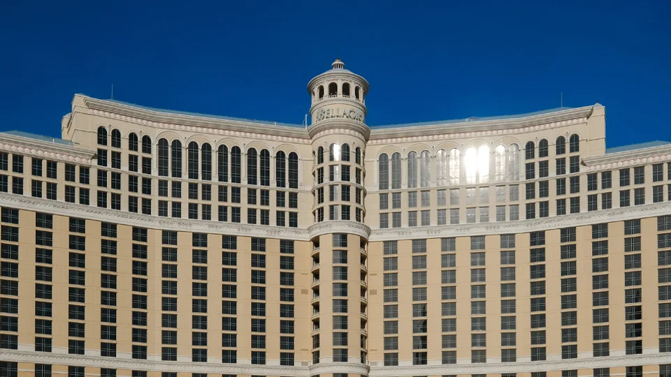 Bellagio hotel facade and tower in Las Vegas